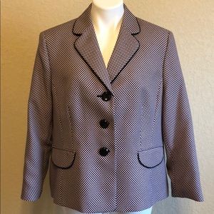 Pale Pink and Black Suit Jacket